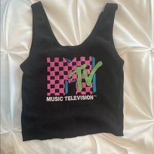 MTV Black Crop Top